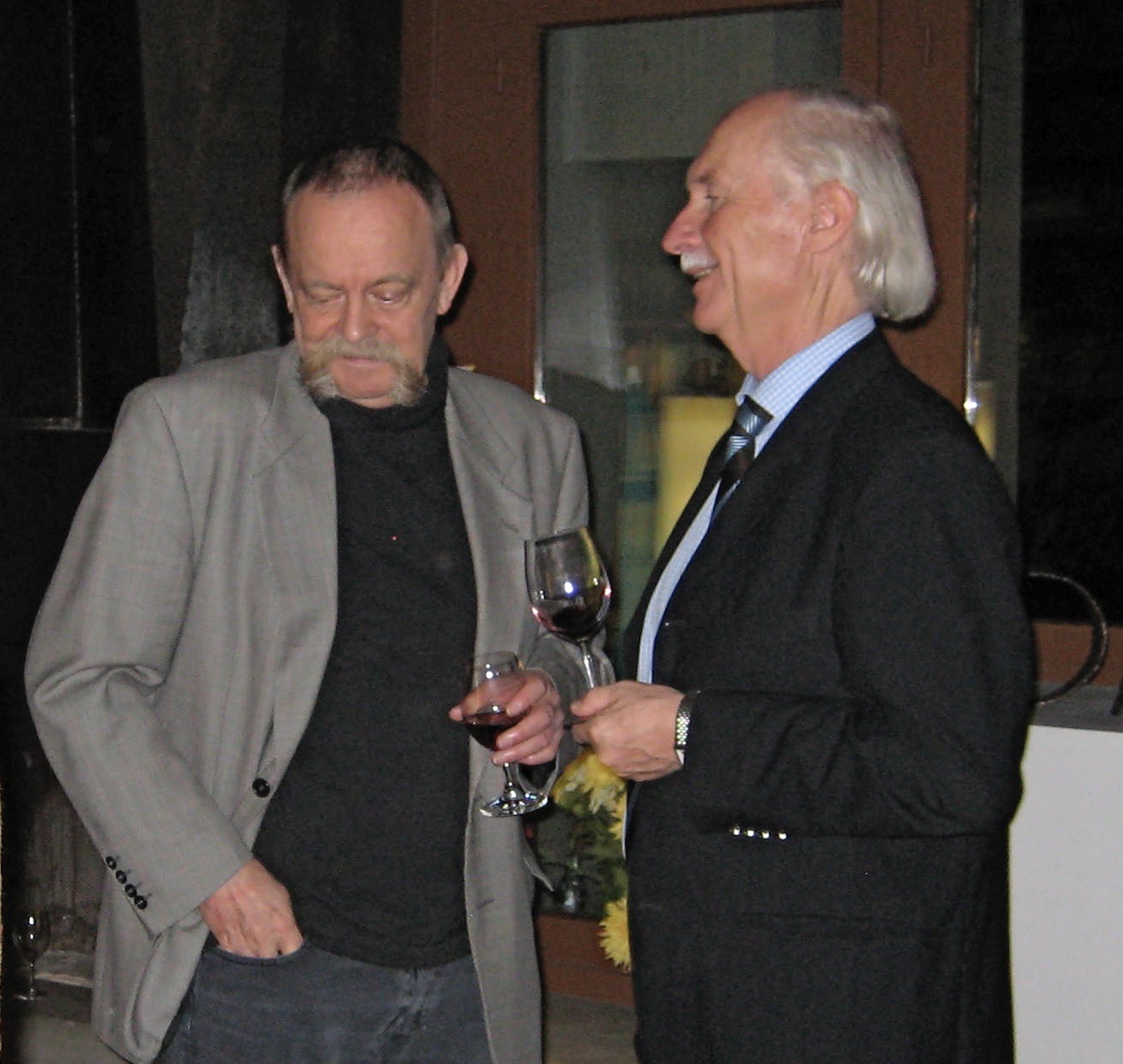 Florin Granwehr und Paul Eichenberger an der Vernissage in der Paulus-Akademie, 2009