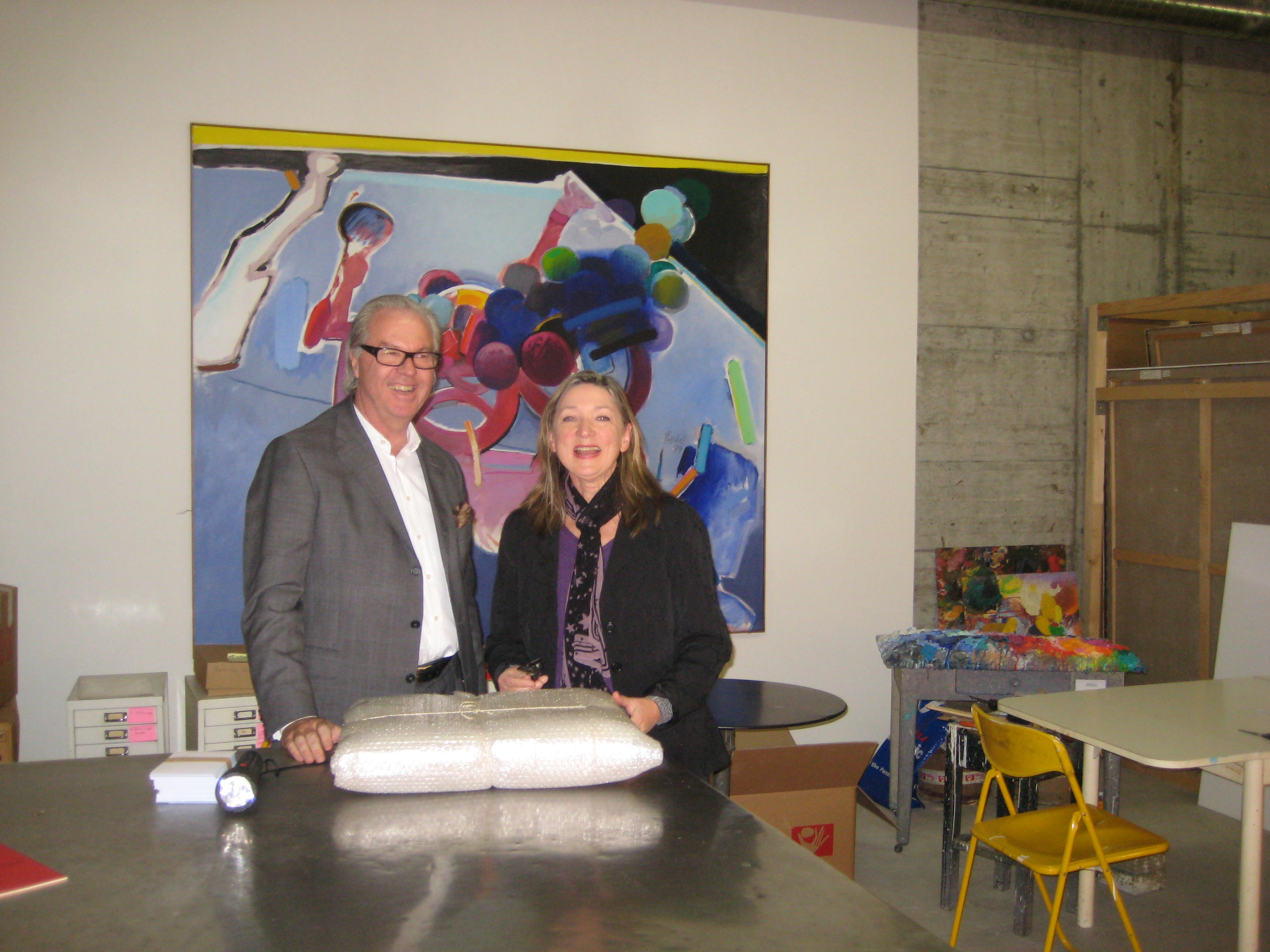 Herbert Pfortmüller und Helena Eichenberger im Bilderlager