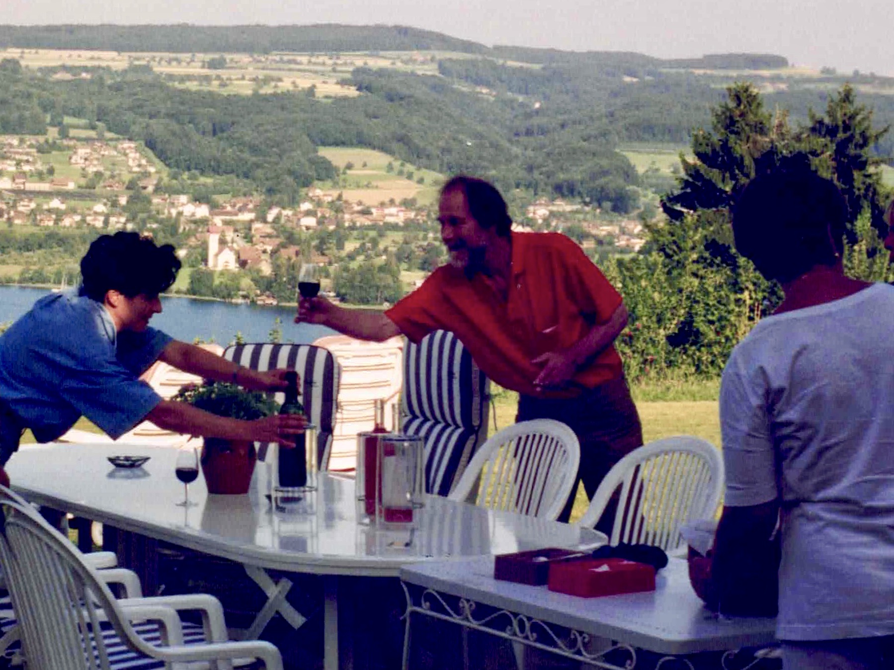 Secondo Püschel bei einer Gartenparty am 20. August 1994
