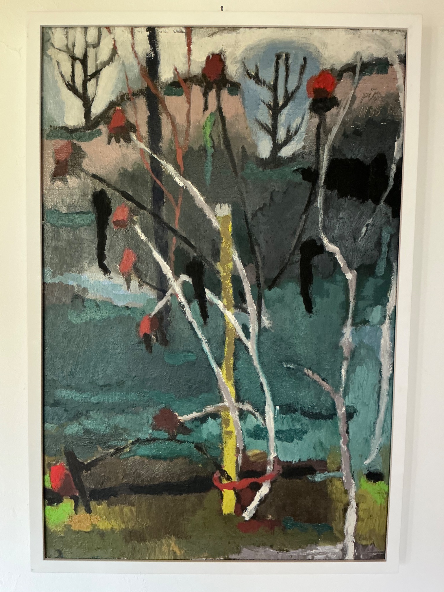 Winterlicher Strauch, 1955/56, von Secondo Püschel